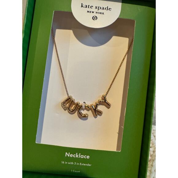 Kate Spade New York New LUCKY Geometric Bubble Chain Gold Modern Necklace - Picture 6 of 7